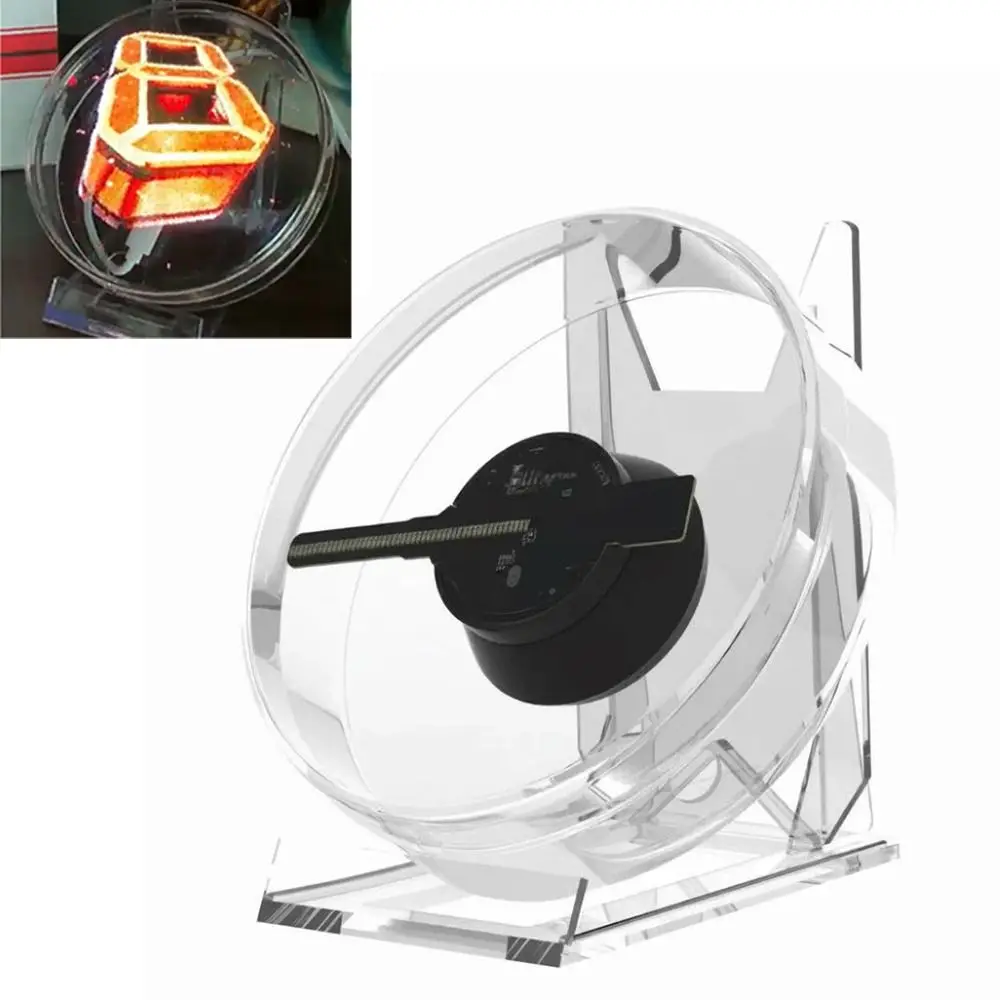 Diameter 12CM 3D Holographic Fan with Remote Control Mini 3D Hologram Projector SD Card Support Music Player Function