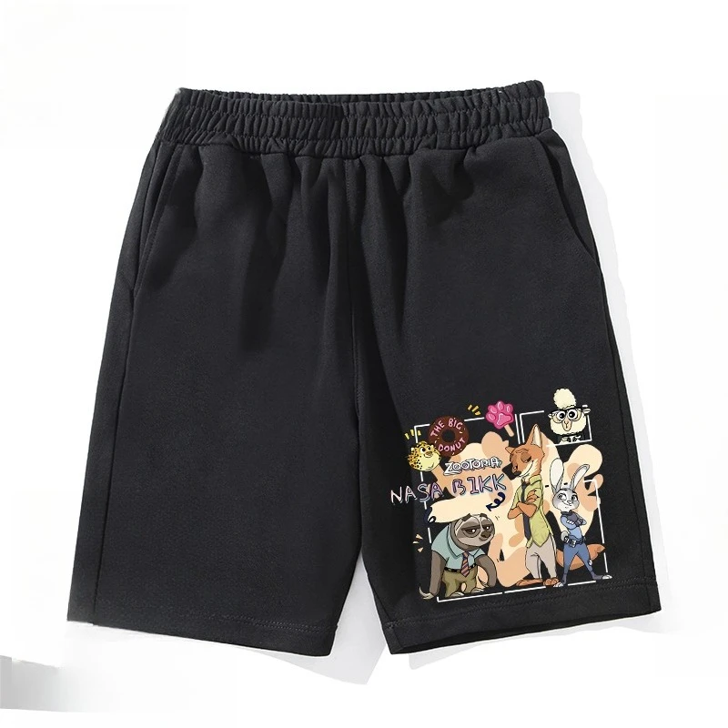

2025 Disney Series Crazy Animal City Joint Trend Breathable Summer Judy Nick Pants Pure Cotton Five-point Pants
