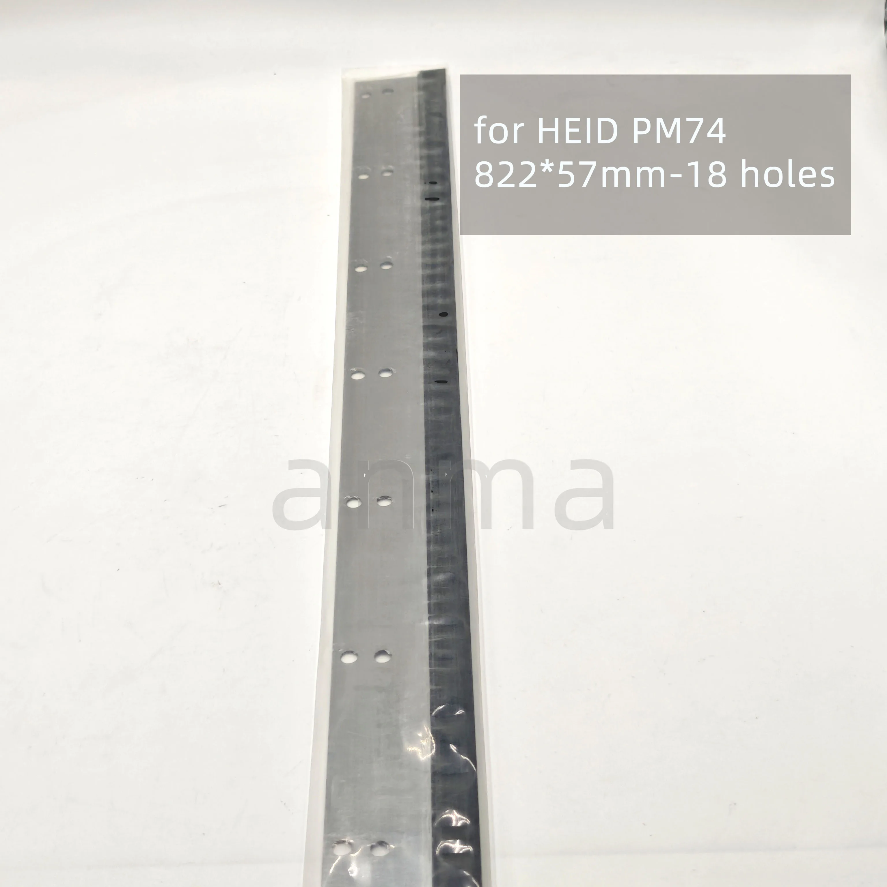 

2 шт. лезвия для очистки печатных машин, 18 отверстий, 822x57x0.5 мм, для печатной машины SM74