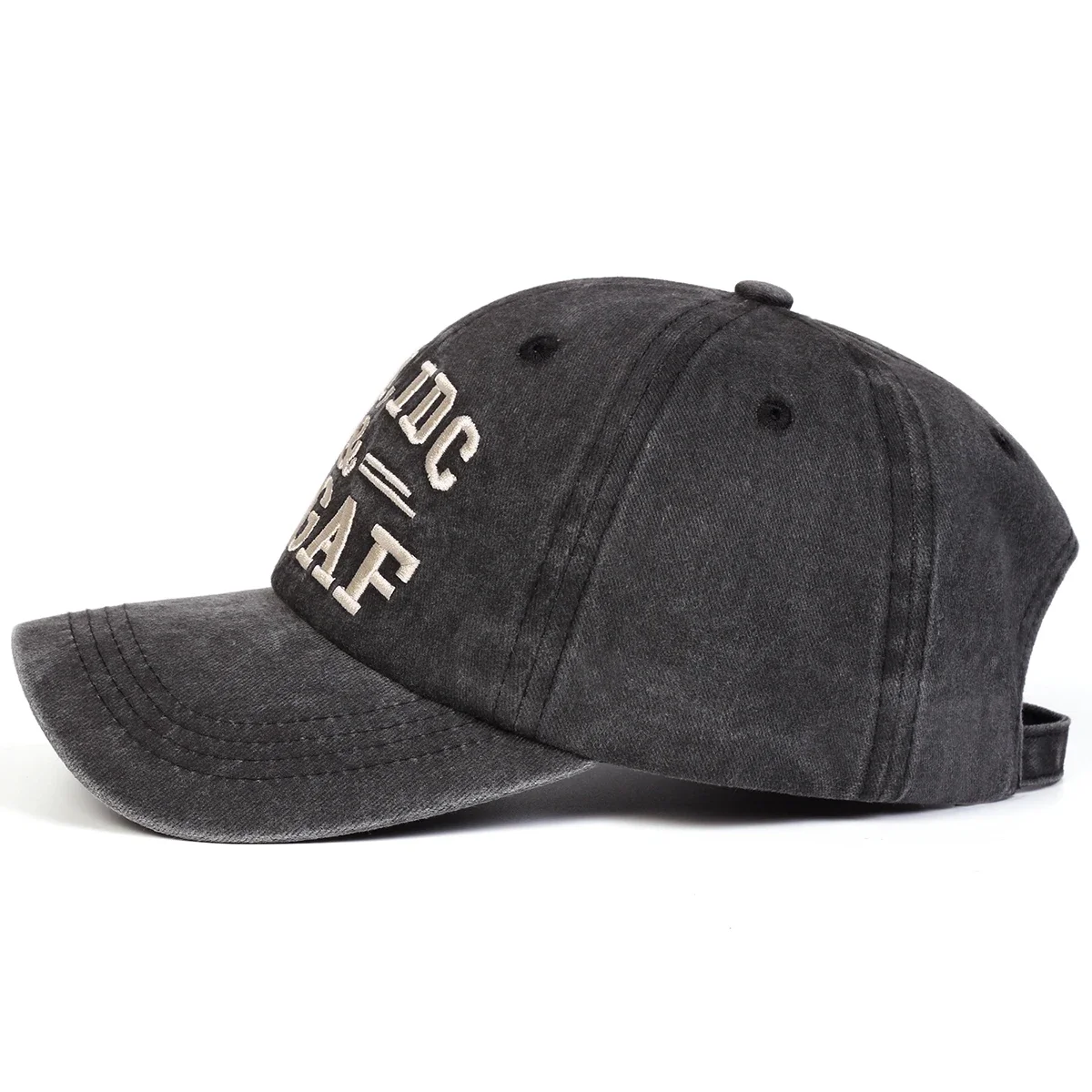 Unisex IDK IDC&IDGAF Buchstaben-Stickerei Gewaschene Baseballkappe Frühling Herbst Outdoor Verstellbare Freizeitkappe Sonnenschutzkappe Sportkappe – Detail 3