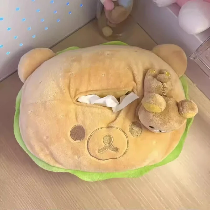 

Rilakkuma Cartoon Anime Tissue Box Cute High-Appearance Design Toy Gift For Home Restaurant Office Decorative Paper Towel Holder