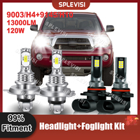 Plug And Play LED Headlight H4/9003 High Low Beam 9145 Foglamp 12x CSP Chip For Toyota Tacoma 2005 2006 2007 2008 2009 2010 2011