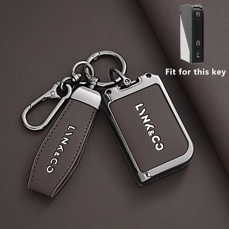 Autoschlüsseletui aus Zinklegierung für LYNK&CO 08 LYNKCO LYNK CO Link & Co 08 Fernbedienungsabdeckung Shell Schlüsselanhänger Halter Fob Zubehör – Detail 12