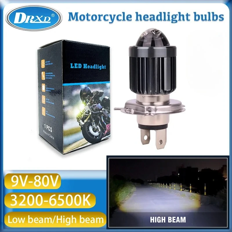 12 واط تيار مستمر 9 ~ 80 فولت دراجة نارية المصباح 1200LM LED الإضاءة 3200-6500 كيلو لمبة عالية شعاع انخفض العلوي Motobike سكوتر تشغيل ضوء