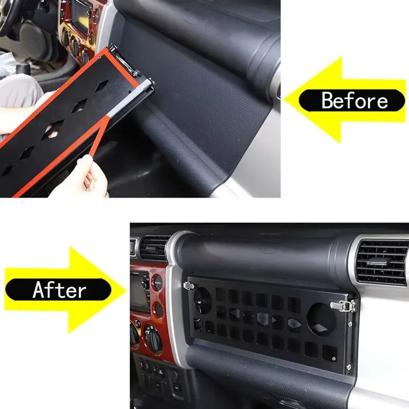 

For 2007-2021 Toyota FJ Cruiser Car Co-Pilot Storage Rack Multifunctional Folding Food Cup Tray Holder Car Interior Accessories