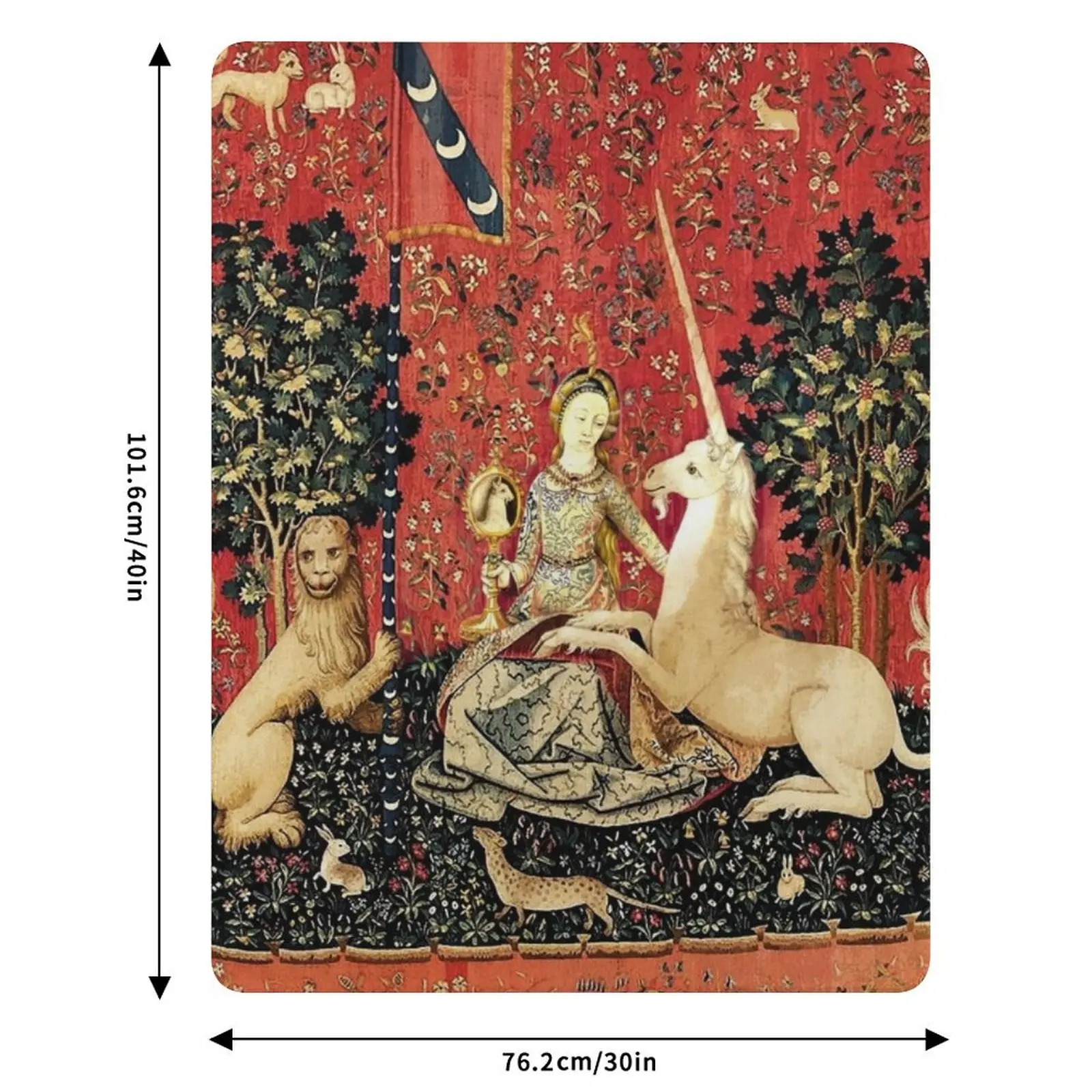 السيدة وحيد القرن: ؟ ? مون سيول د؟ ?sir - بطانية رمي البصر من قماش الفانيلا، بطانية أنمي ناعمة منقوشة للشعر #6