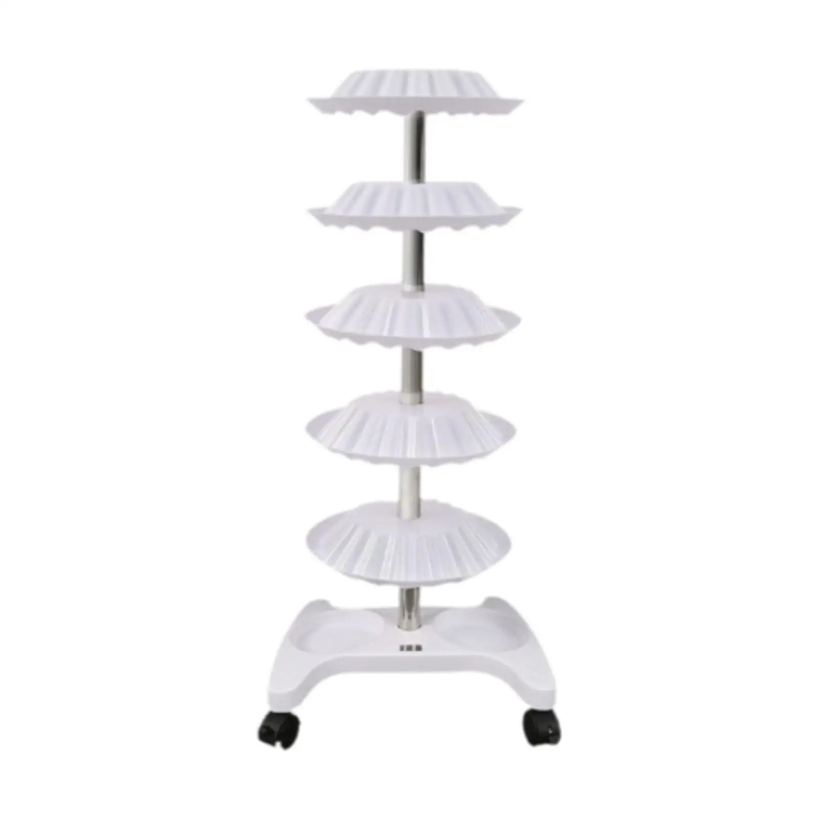 Salon Trolley with Wheels Esthetician Cart Makeup Mobile Cart White