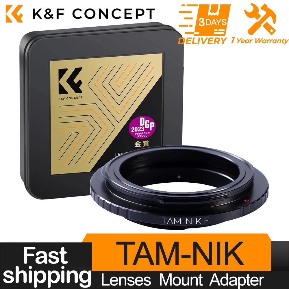 K&F Concept TAM-NIK Lens Mount Adapter Ring for Tamron Adaptall Lens to Nikon F AI Camera Body for Nikon D7100 D7000 D5300 D5200