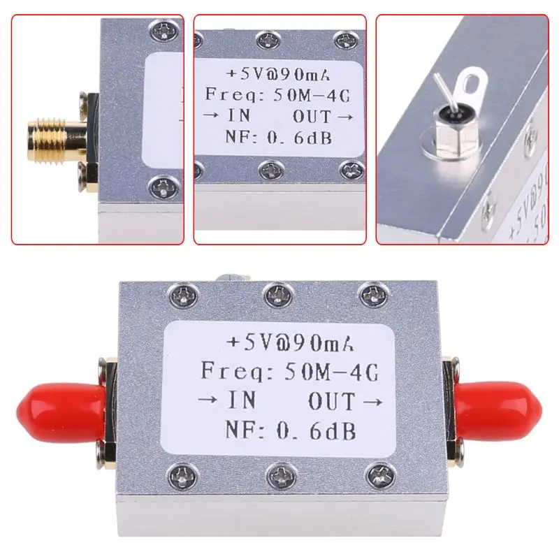 RF Amplifier Low Noise RF Amplifier Ham Radio Module Board LNA 50M-4GHz NF=0.6dB Drop Shipping