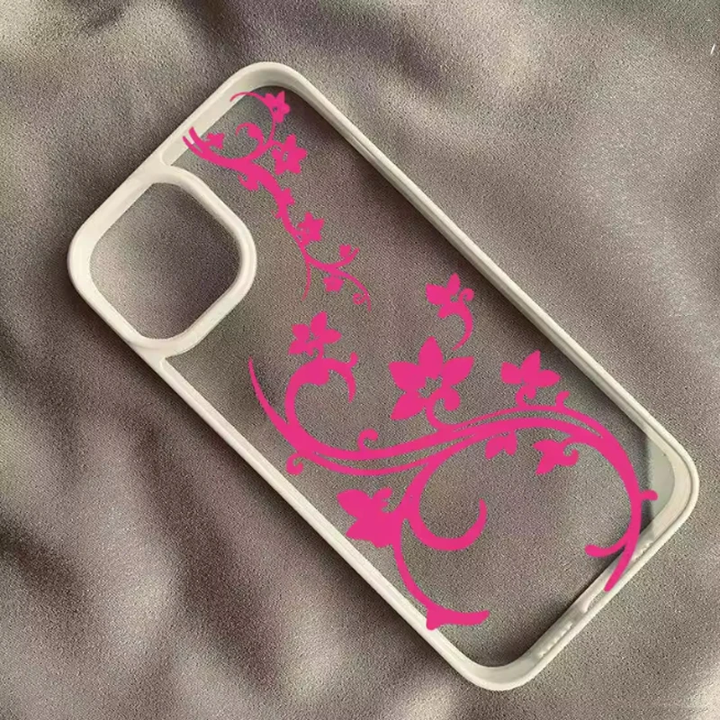 Hand Painted Butterfly Flower  - đánh giá và giá Phone Cases Transparent