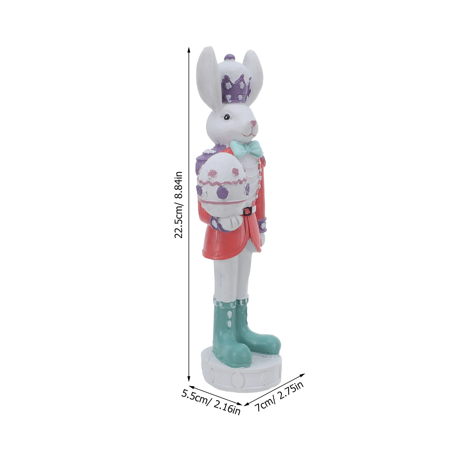 Resin Easter Bunny Nutcracker Knight Statue Spring Bunny Home Decor Rabbit Sculpture for Living Room Bookshelf Tabletop Party
