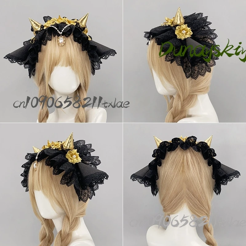 Identity V Little Girl New Cosplay Props The Source Of Evil Lolita Headwear Black White Kawaii Daily Party Carnival Cosplay view 4