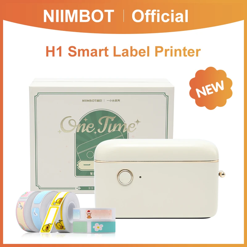 Niimbot H1 Portable Thermal Label Printer Mini Label Maker 10-15mm Label Paper Wireless Fast Printing Machine for Home Office