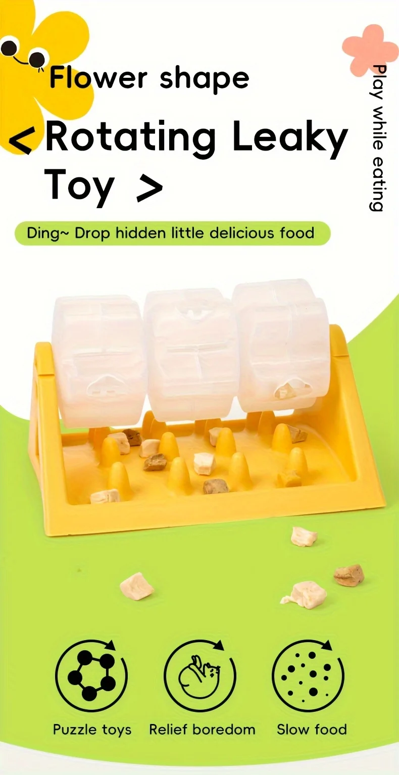 Interaktives Hundefutterspender-Spielzeug – Puzzle-Futterspender mit auslaufsicherem Design, langsam fütterndes Design und langlebigem PP-Material für Hunde – Detail 1