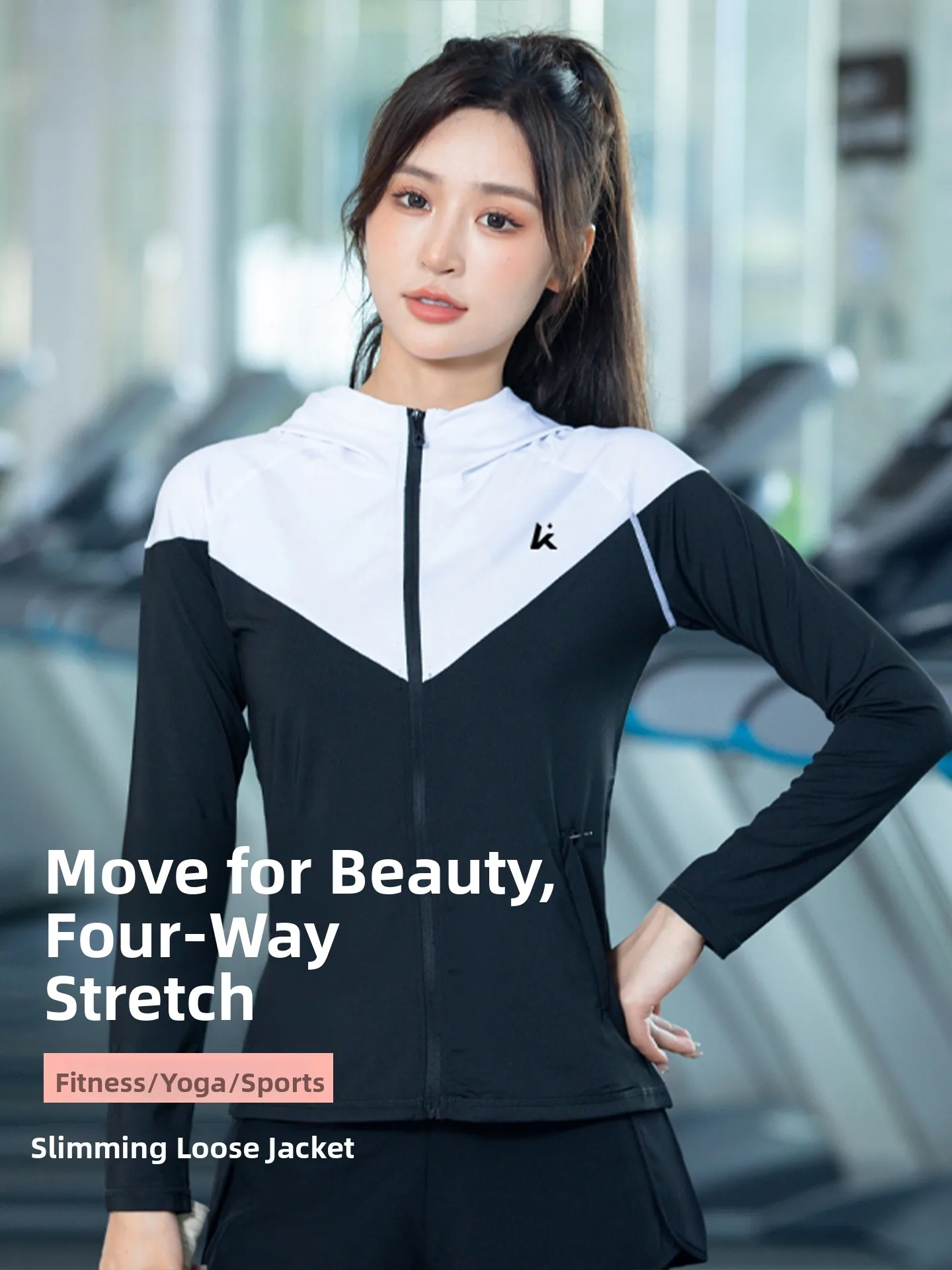 

Спортивная одежда для фитнеса, бадминтона, йоги, Qui Dry, для бега, тренировок на открытом воздухе, джет из полиэфирного волокна, молодежная застежка-молния