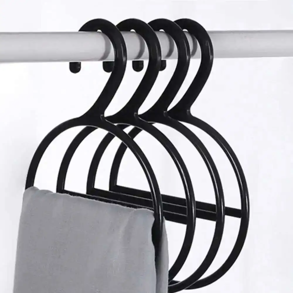 10PCS Multi Purpose Plastic Circle Scarf Hanger Tie Clothes Rack Storage Racks Closet Organizer Portable Space Saving Hangers