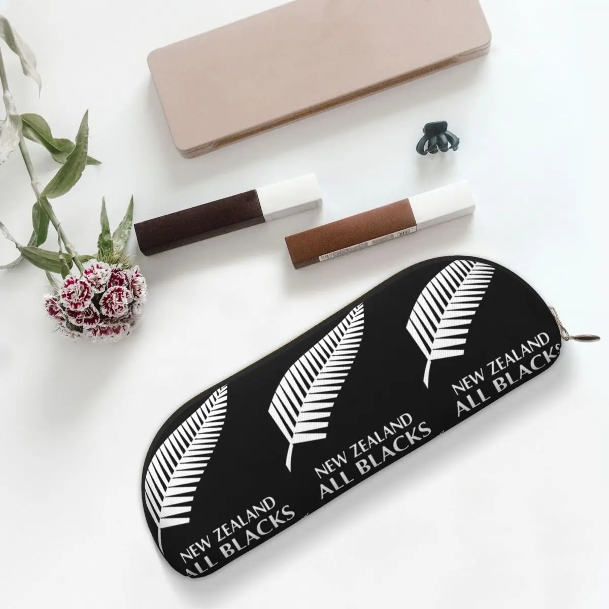 جميع السود قبعة الرجبي الخريف الشتاء مقلمة قلم رصاص الحقيبة تخزين لوازم مكتبية سعة كبيرة صندوق القلم حقيبة أقلام رصاص