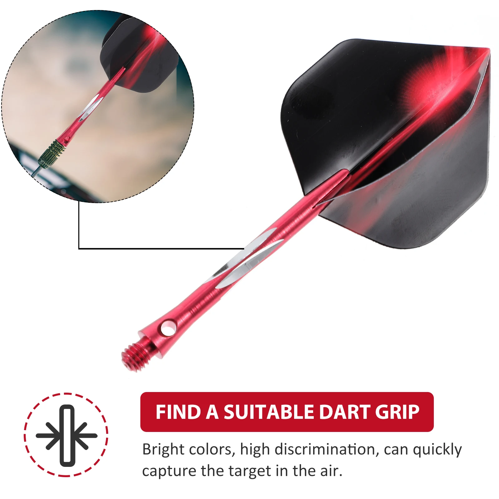 

1 Set Of Indoor Flights Assorted Color Durable Tip Anti-Falling One-Piece Molding Throwing For Beginner Professional Use