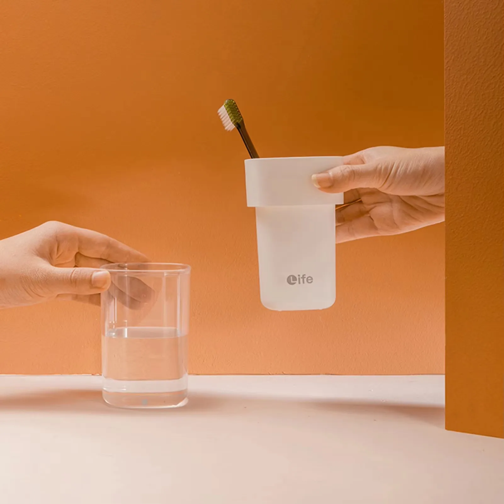 1/4Pcs Double-layer Mouthwash Cup Simple Home Travel Rinse Cups Tooth Bucket Toothbrush Toothpaste Storage Box Portable BoxesSet