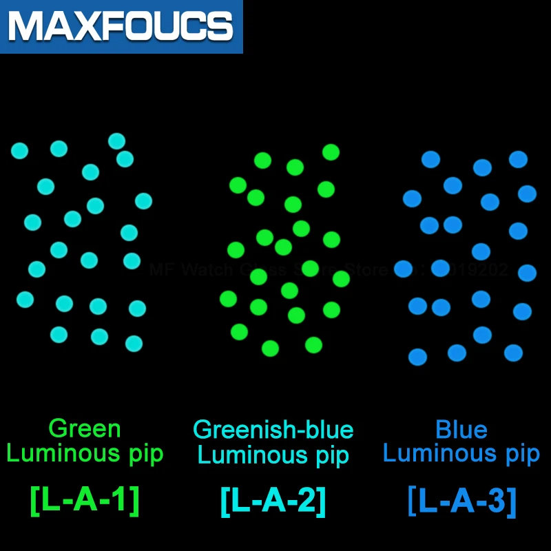 Lume pip at 12 For Ceramic bezel insert  Green Blue Luminous Spot watch parts For Seiko RLX 116610 Submariner