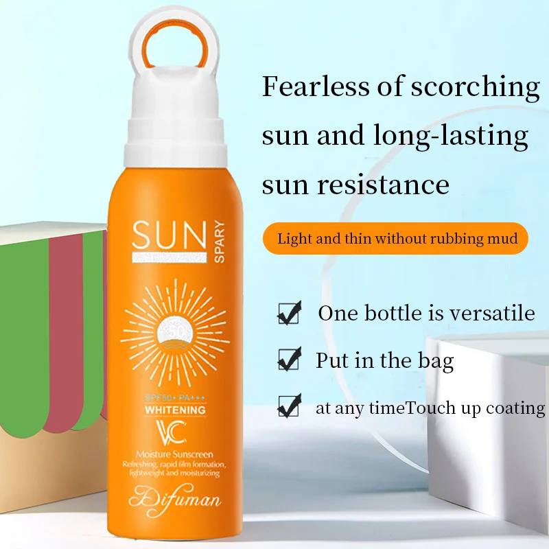 Aperture Sunscreen Spray Waterproof UV Protection Moisturizing Isolation Sunscreen SPF50 Light Facial Sunscreen