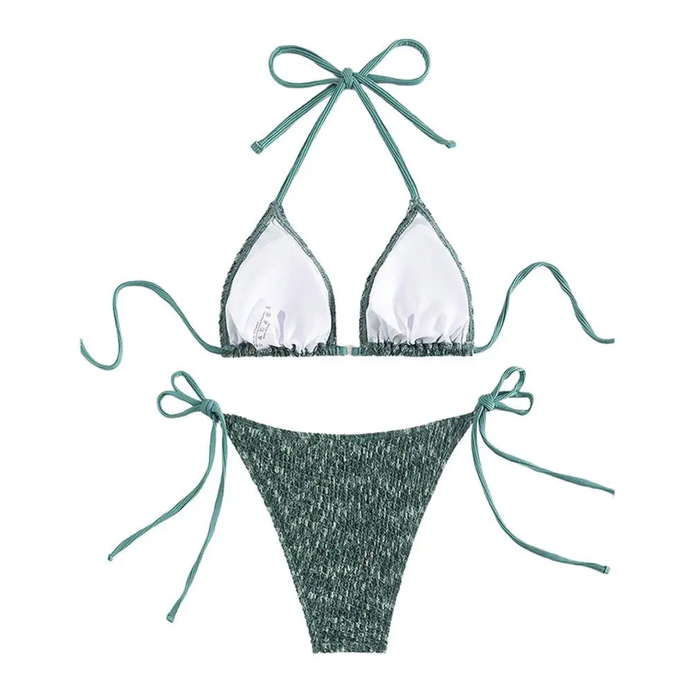 Comfortabel dames bikini badpak bodysuit dames badpak groen bikini badpak gefragmenteerd bloemenpatroon