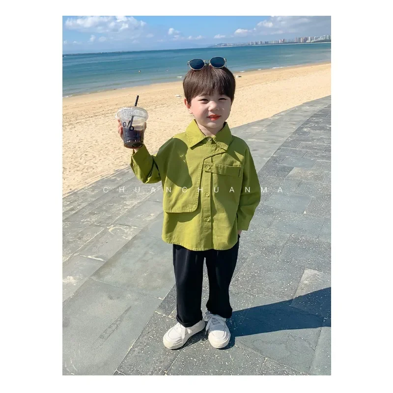 

2025 Autumn Spring Children Birthday Clothing Set Toddler Boys Shirts + Pants 2Pcs Outfits Kids Clothes Fashion Suit 1-5 Years