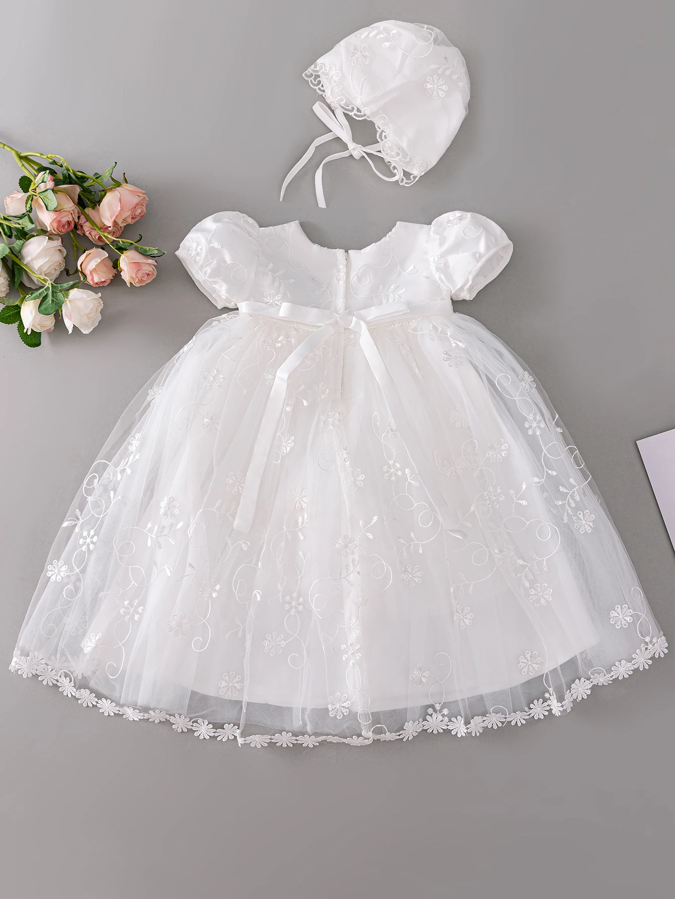 New Collection Fashion Baby Girls Elegant Frock Kids Satin Birthday Party Long Dress