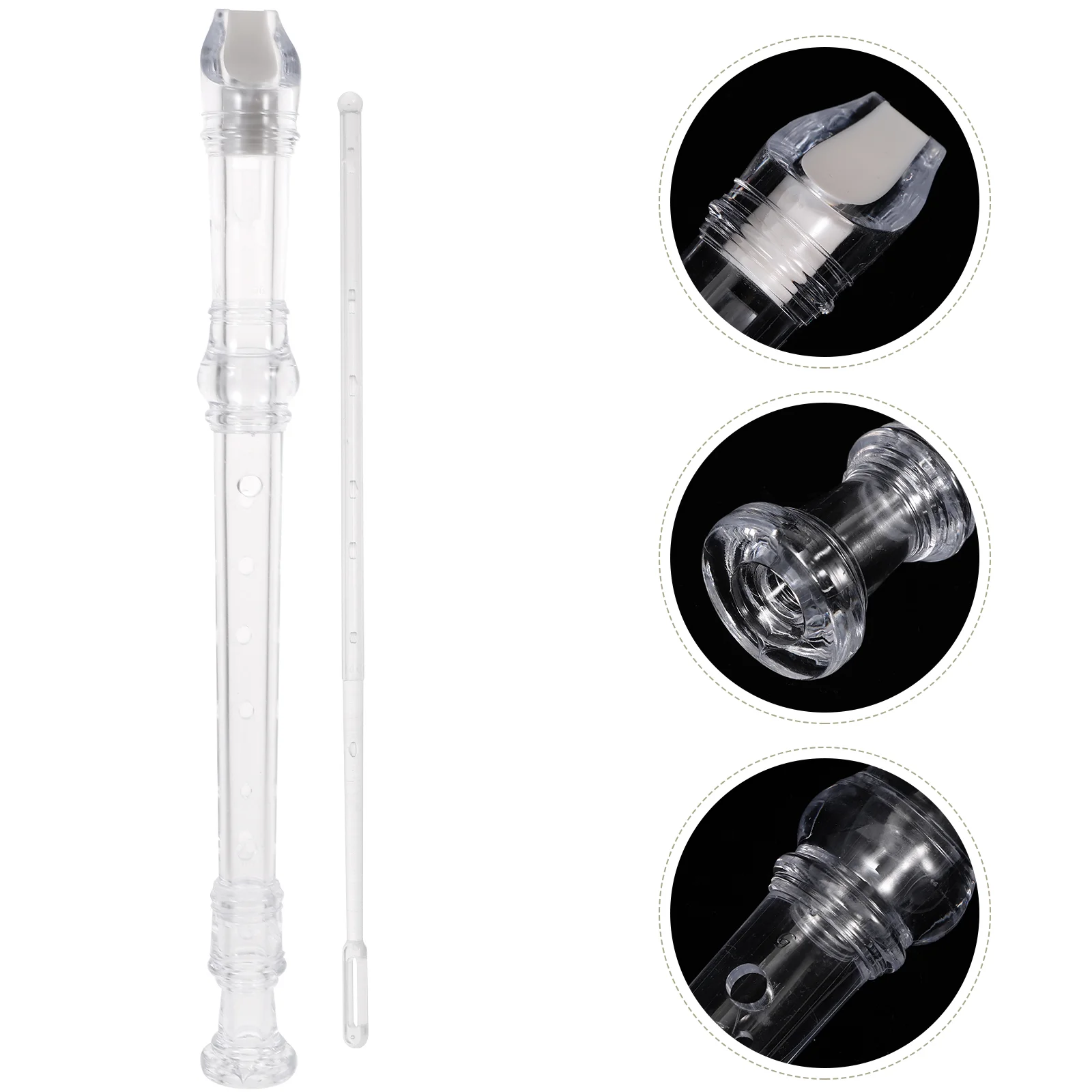 1 Set ABS Plastic Flute Children and Adults 8 Hole Recorder ABS 8 Hole Flute Soprano Recorder Clarinet