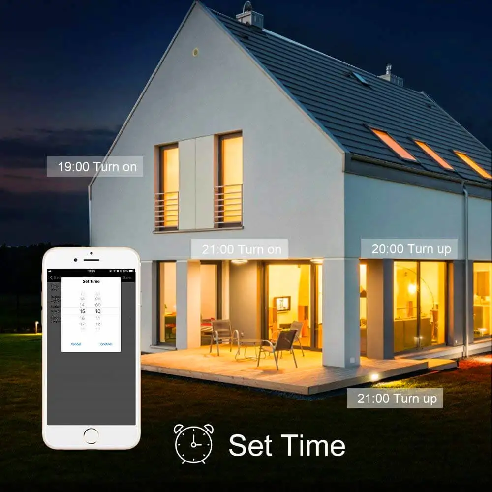 Strona główna LED WIFI App RGBW żarówki 60W równoważne inteligentna żarówka lampa muzyka, E27 ściemniania inteligentna żarówka lampa link Alexa Echo plus goolge domu