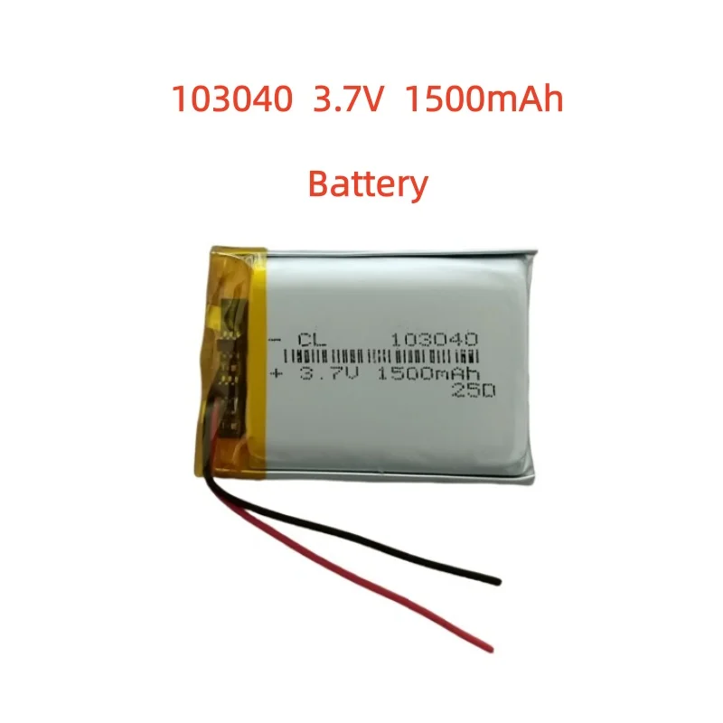 

103040 3.7V 1500mAh Polymer Lithium Rechargeable Battery for GPS Navigator MP3/4/5 Bluetooth Headset PS4 Batteries Diy Tools
