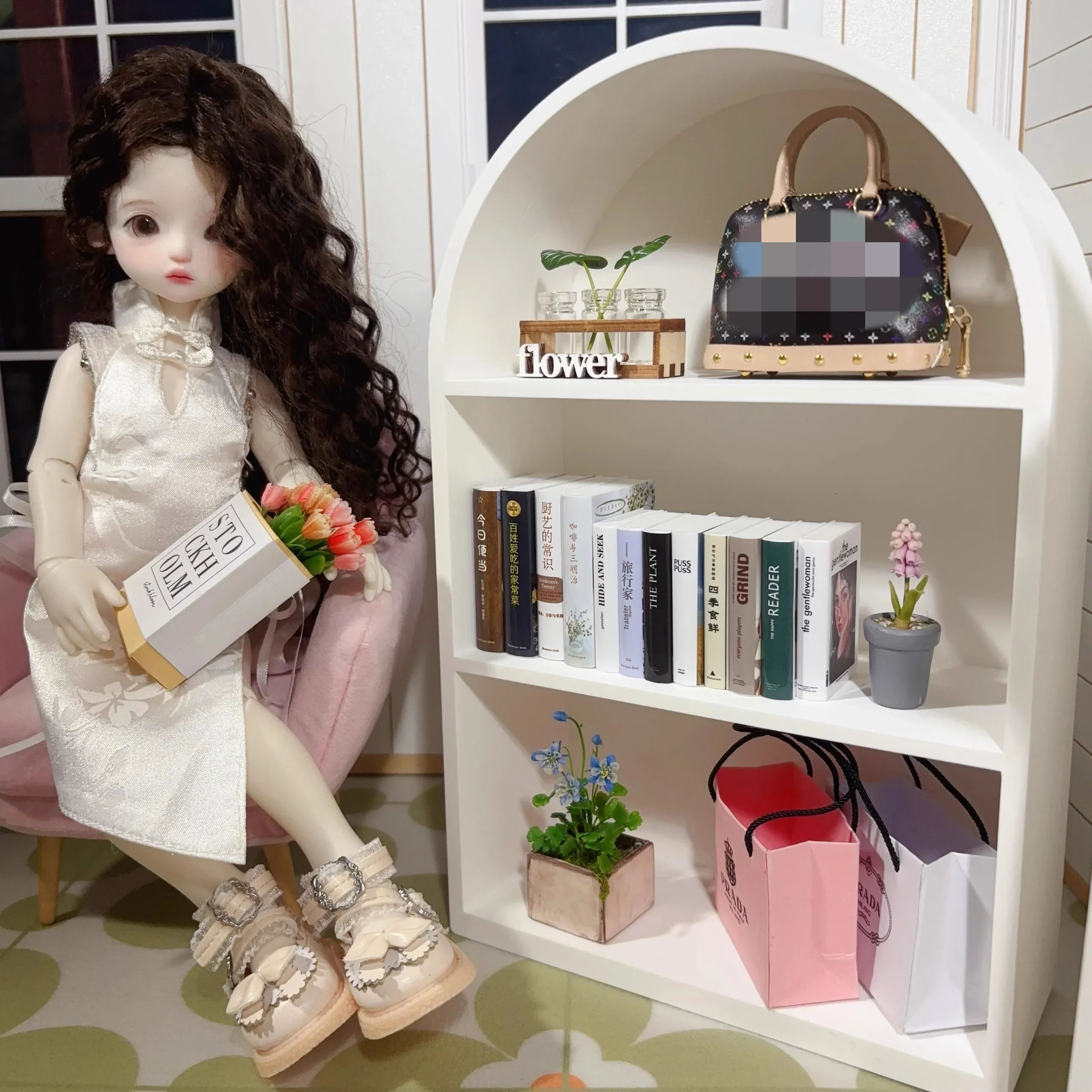 1:6 Doll House Model Furniture Accessories Cave Cabinet Storage Shelf Bookshelf Bjd Ob11 Gsc Blyth Soldier Lol Miniatures Props