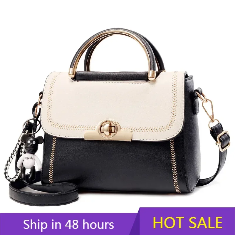 

Women's Color Blocked Handbag Luxury Brand Designer Shoulder Bag Classic Retro Crossbody Bag Urban Commuter Small Square Bag