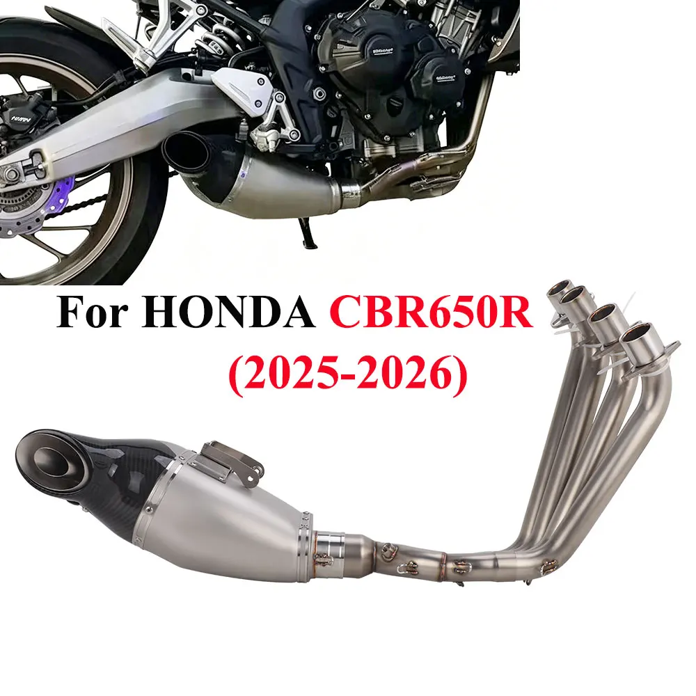 

For Honda CBR650R 2025-2026 Motorcycle Exhaust Slip On Escape System Muffler Bottom Mounting