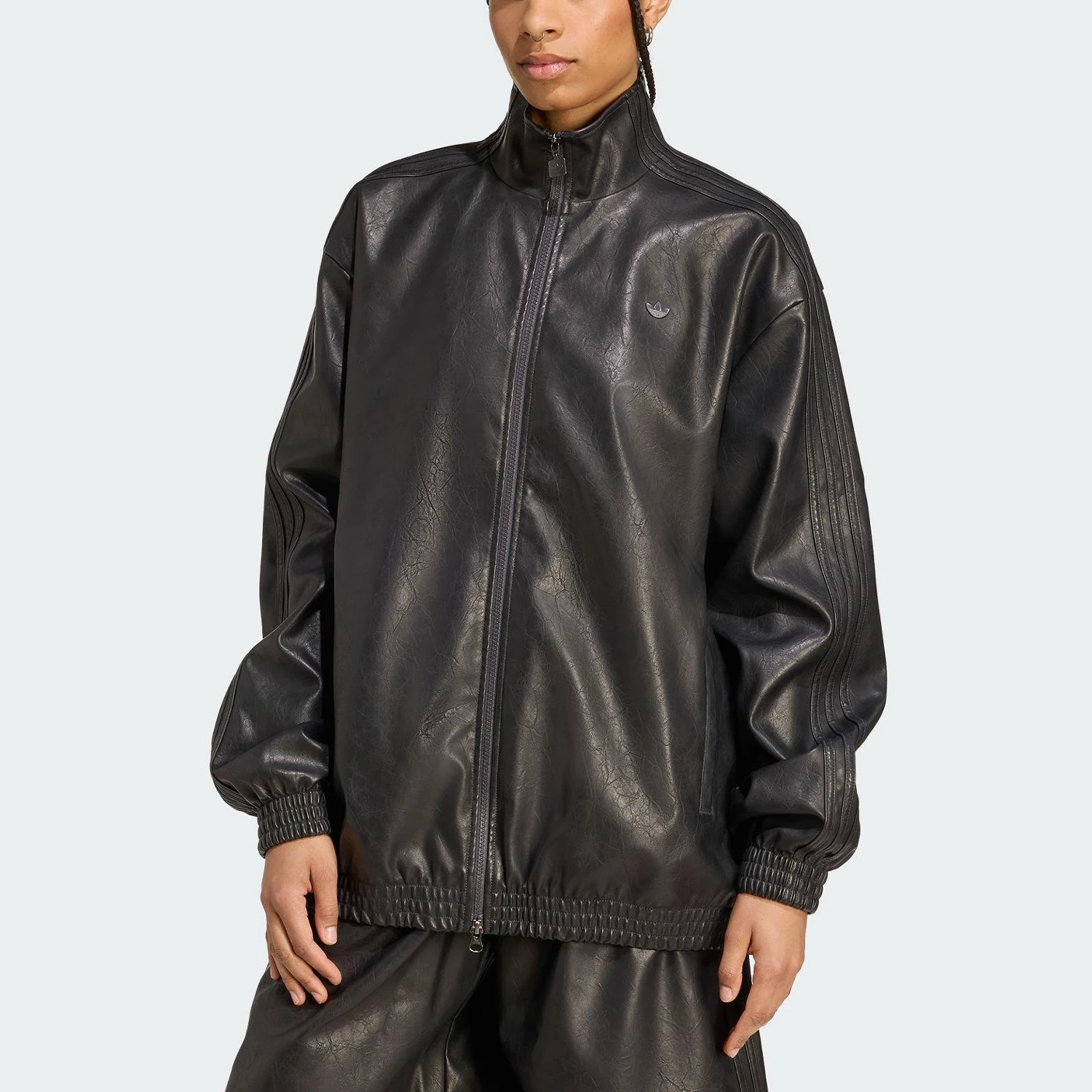

Женская спортивная повседневная куртка Adidas Authentic Trefoil с воротником, прочная, модель JW7326