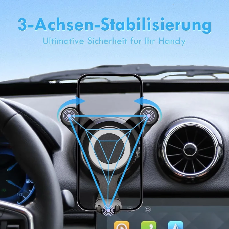 حامل منفذ هواء مستدير للسيارة لهاتفك المحمول لسيارة Mercedes Benz A B C E S Class Gla Glc Gle Gls AMG W205 W213 E200 W247 A250