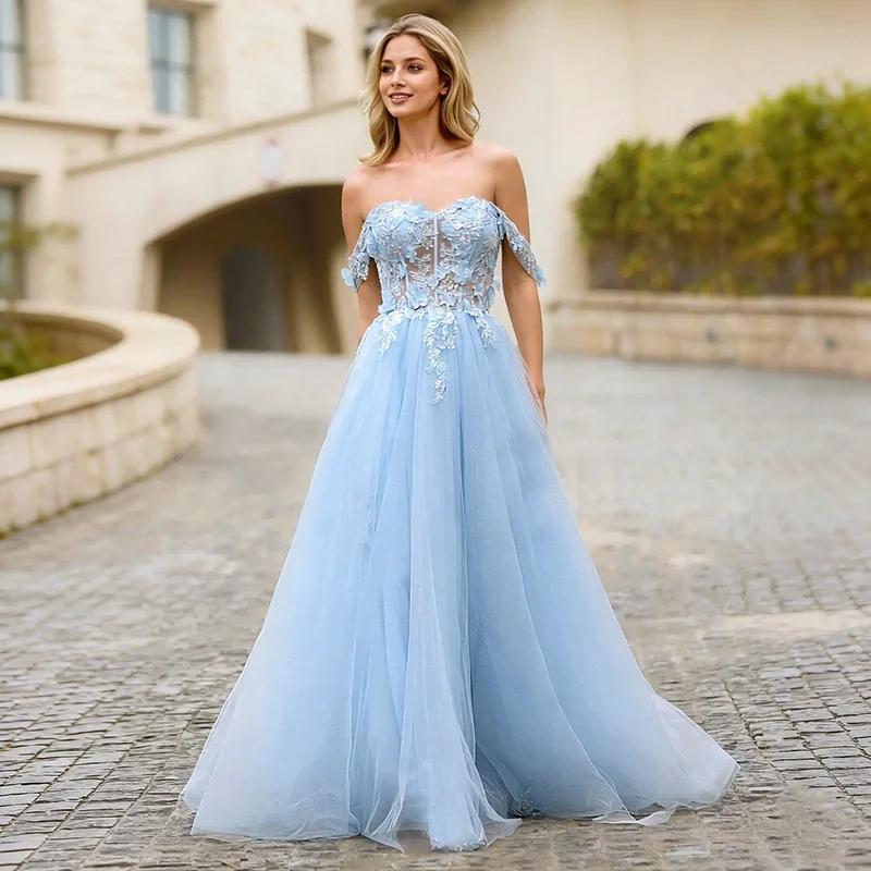 A Line Sequined Tulle Lace Beads Boat Neck Bridesmaid Dresses Elegant Wedding Party Formal Prom Evening Special Occasion Corset