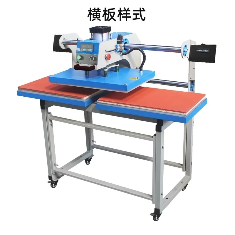 Clothing upper and lower three heating embossing machine, fabric concave and convex heat transfer and glue stripping
