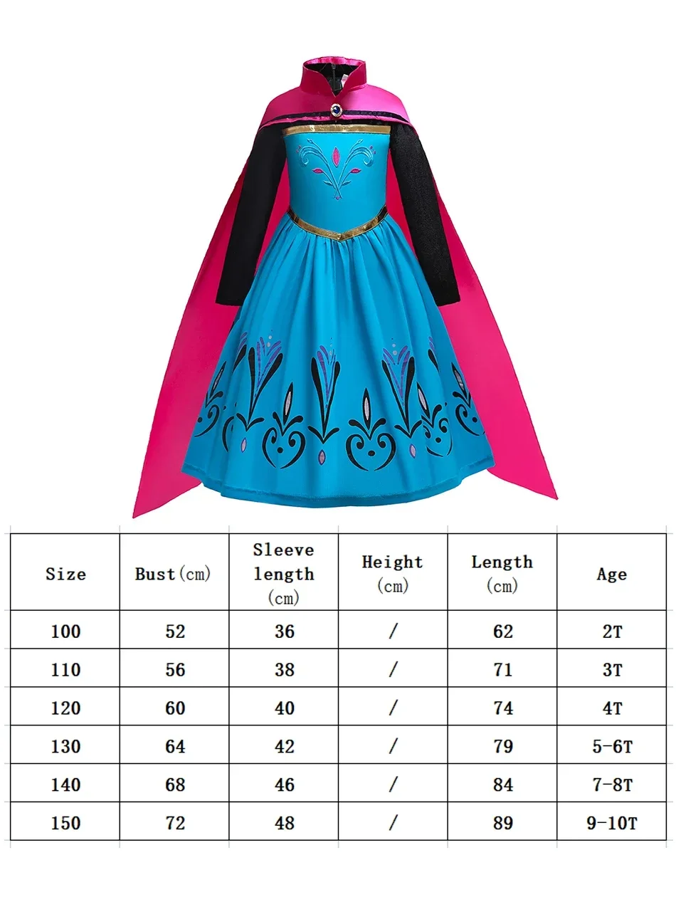 Königin Kleid Für Mädchen Langarm Kleid Elsa Cosplay Kostüm Prinzessin Halloween Kleid Kinder Party Vestido Fantasia Kinder – Detail 1