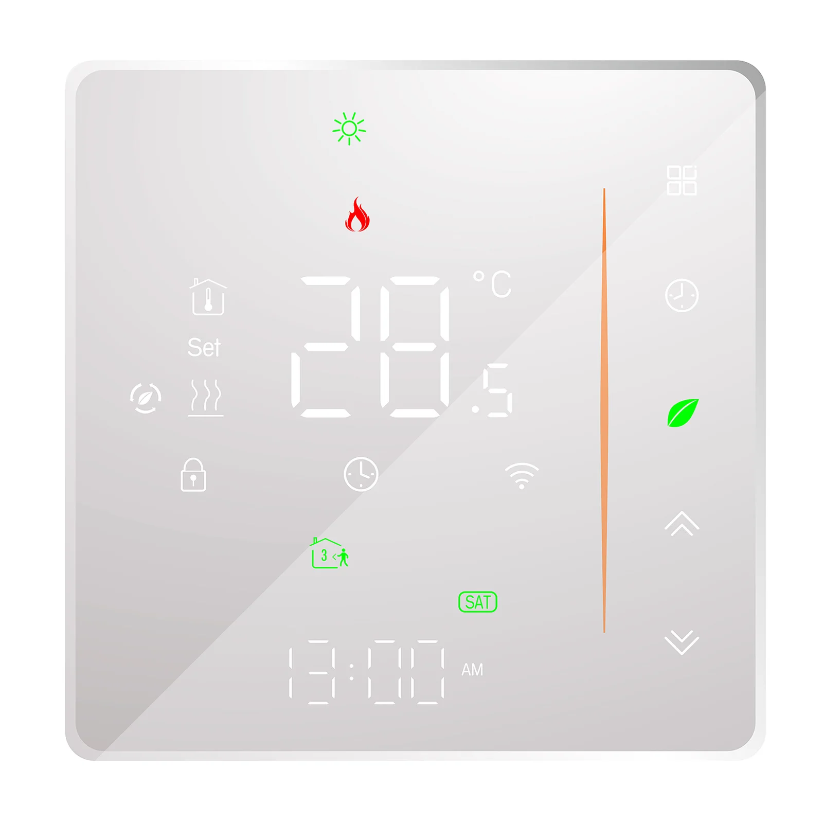 WiFi Smart Thermostat Temperature Controller Weekly Programmable Supports Touch Control/ Mobile APP/ Voice Control Compatible