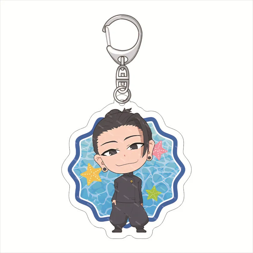 Anime Jujutsu Kaisen: Hidden Inventory Cute Keychains Gojo Satoru Cartoon Keyrings Bag Tag Accessories Trendy Gifts