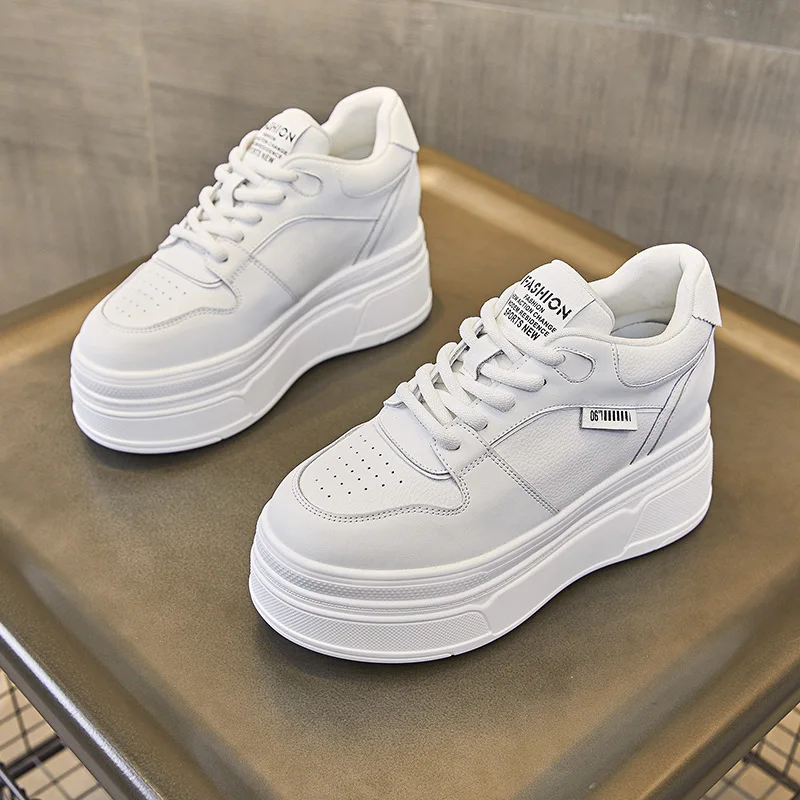 9 センチメートル本革新ブランドデザイナー夏秋プラットフォー - Platform Sneakers Chunky のレビューと価格