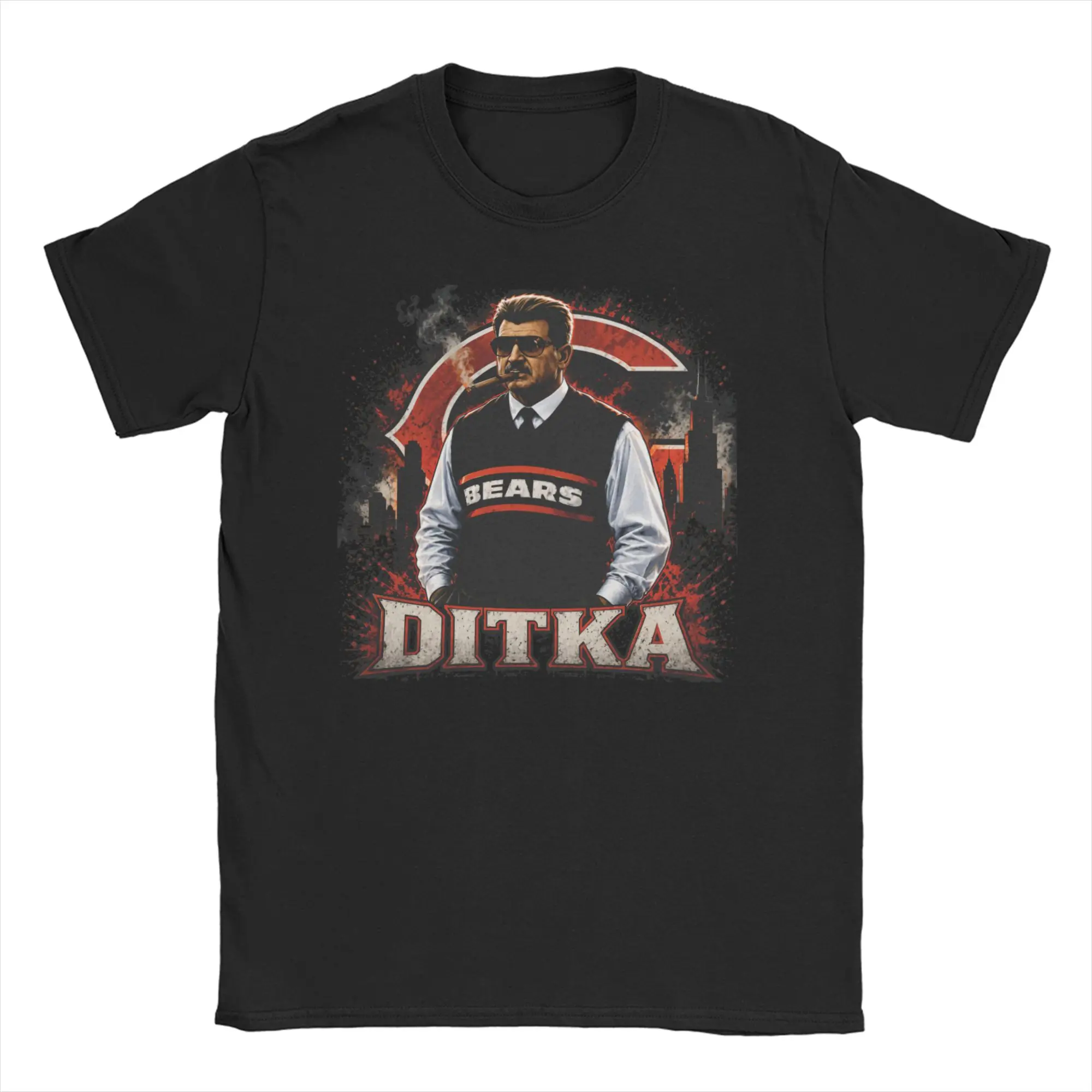 Men Women's Mike-Ditka Da-Coach T Shirt  100% Cotton Clothing Leisure Short Sleeve Round Collar Tees 4XL 5XL T-Shirts