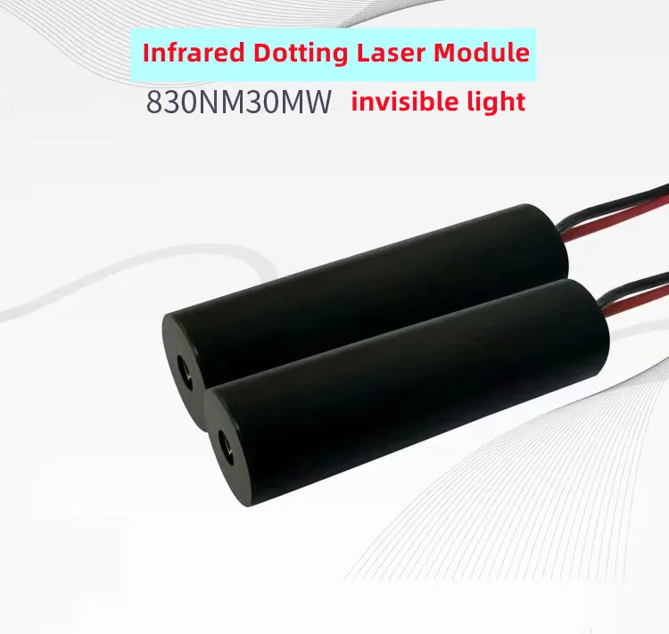 Módulo de punto infrarrojo de 830nm 30mw, emisión de señal invisible, dispositivos láser optoelectrónicos, línea de luz láser infrarroja