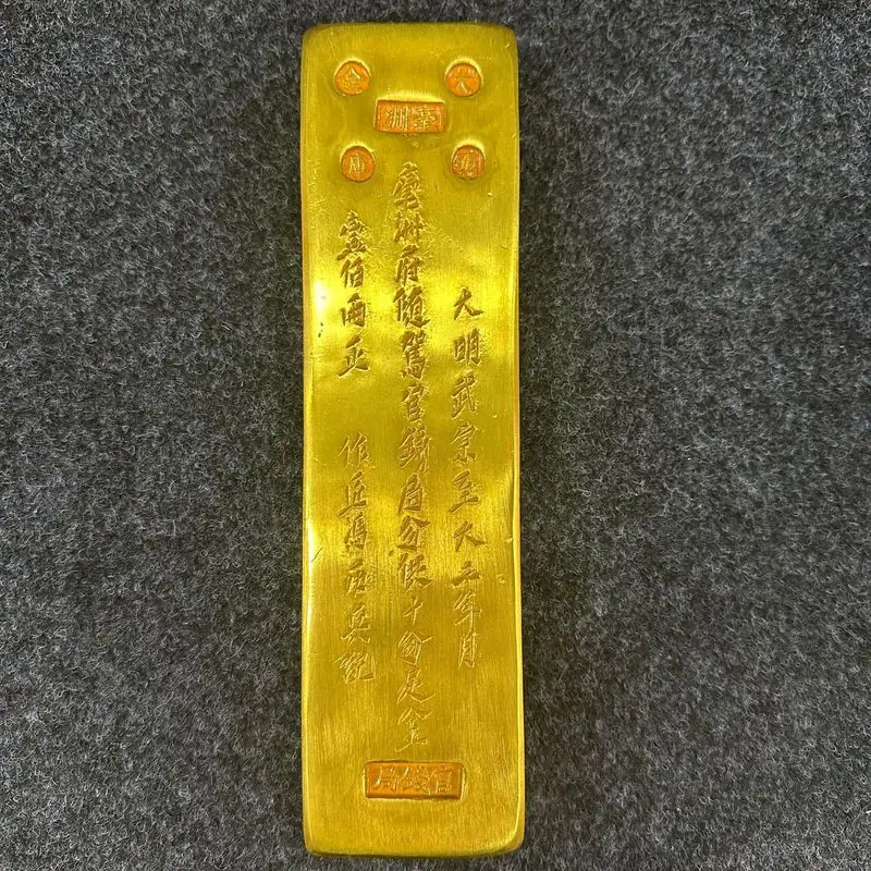 Ancient coins from the Tang, Song, Yuan, and Ming Dynasties, one hundred taels of gold bars, brass craft ornaments