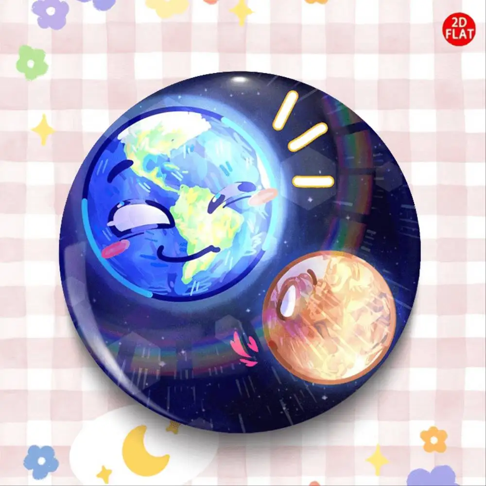 2026's Latest Cartoon Anime Plastic Pin Brooch Badge 2D Flat Suitable For Accessories Badges 25 32 44 58 75 Mm Round Cosplay