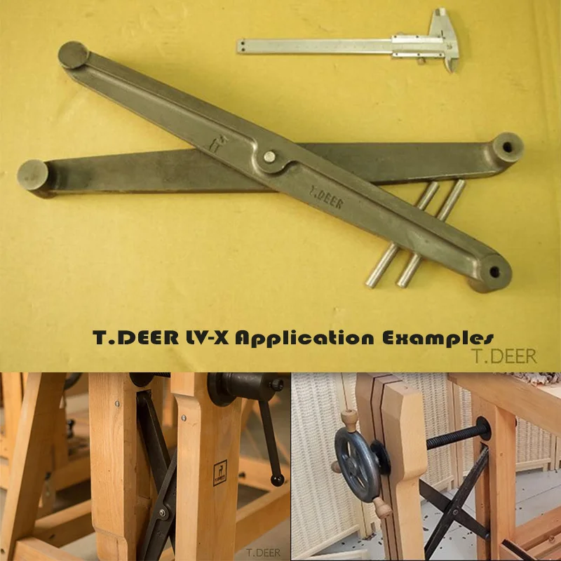 T.DEER LV-X，Brackets for Large Woodworking Table Leg Vise，Suitable for Roubo Workbench，Crisscross