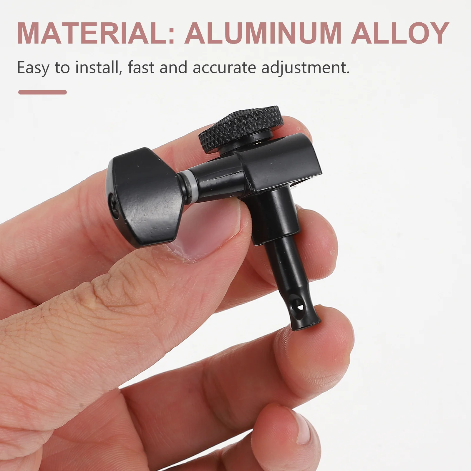 

6Pcs Guitar String Buttons Back Lock Turners Stable Alloy Acoustic Guitar Parts Accessories Complete Installation with Screws