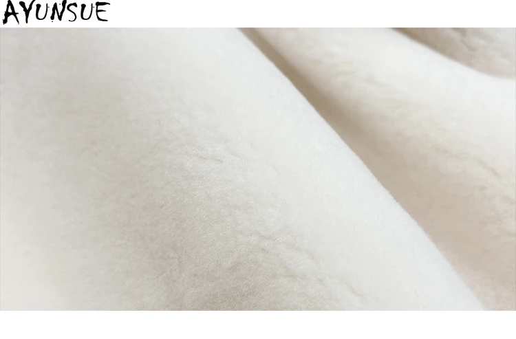 AYUNSUE veste en cuir véritable femmes 2025 manteau De fourrure en peau De mouton naturelle mérinos vraie fourrure chaud vêtements d'hiver femme Jaqueta De Couro