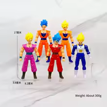 5pcs/Set Anime New Dragon Ball Son Goku Figures Joint Moveable Black Hair Goku Action Figure Gk Statue Figurine Model Doll Toys
